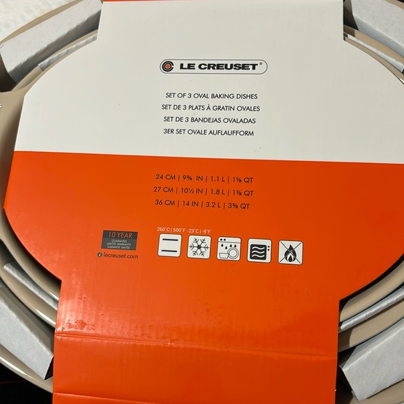 NWT le creuset set of 3 oval baking dish’s in Caribbean - Picture 3 of 6